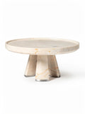 Marmeren Salontafel met Uniek Triangelonderstel