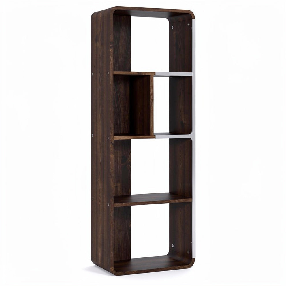Technische titel: "Moderne houten rek met open vakken en minimalistisch ontwerp"