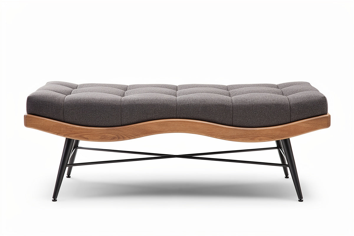 "Moderne Design Zitzak met Holz en Staal Onderstel"